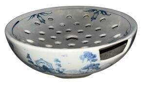 Deborah Sears - Isis Pottery Oxford - 9" Colander Flower Frog Strainer